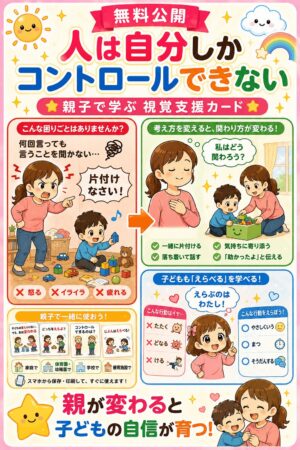 人は自分しかコントロールできない視覚支援カード