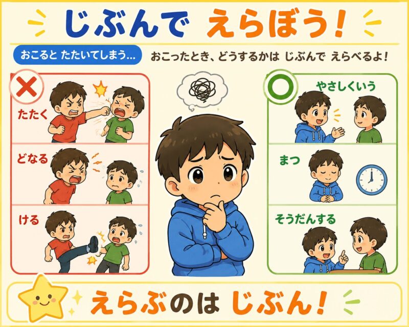 じぶんでえらぼう　視覚支援カード