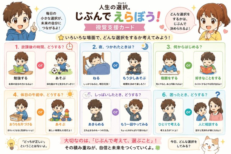 人生の選択自分で選ぼう視覚支援カード
