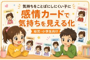 幼児・小学生向けの感情カードで気持ちを見える化する視覚支援教材