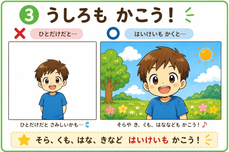 夏休みのえを じょうずにかこう!|小学校低学年向け視覚支援カード③