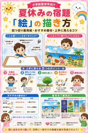 夏休みの宿題「絵」の描き方