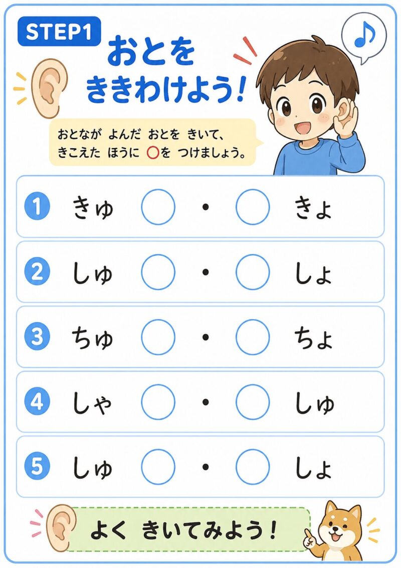 音を聞き分けよう視覚支援