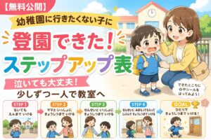 登園できた！ステップアップ表視覚支援