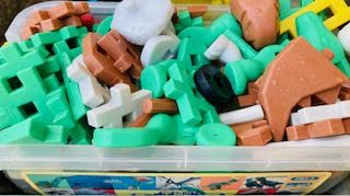 ぬるま湯と洗剤につけ置きした中古ニューブロック