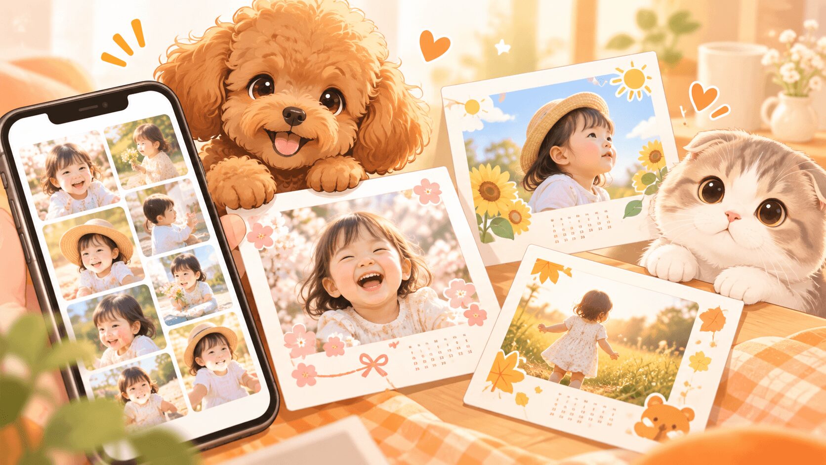 手元の写真からL版サイズのフォトカードを作れる無料メーカーのイメージ
