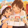 学校行事が苦手な小1の子が予定表を見て見通しを持つイラスト