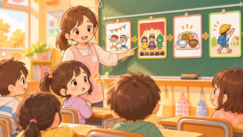 いつもと違う時間割に不安を感じる小1の子ども
