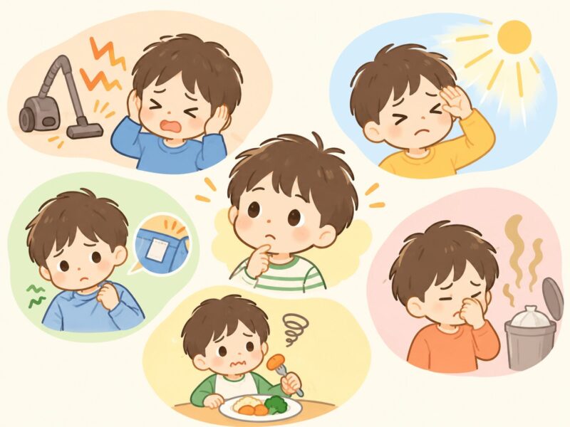 感覚過敏を表すイラスト